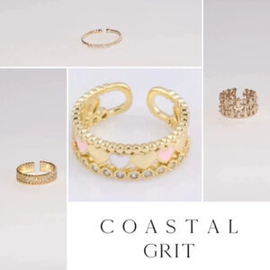 NWT 4 Coastal Grit stackable rings